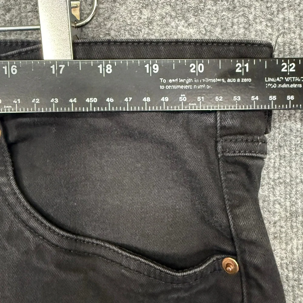 Universal Standard Jeans Womens 22 Black High Rise Straight Leg Cotton Stretch‎